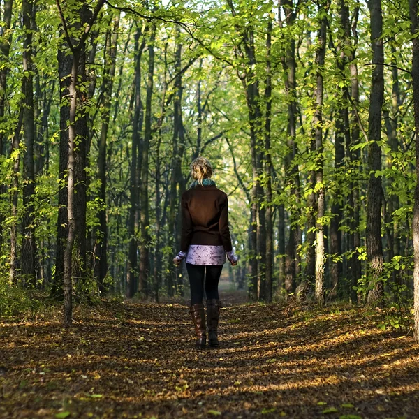 stock image Girl in the woods