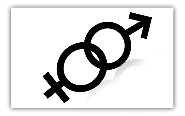 Erkek/dişi sembolü bağlanır — Stok fotoğraf