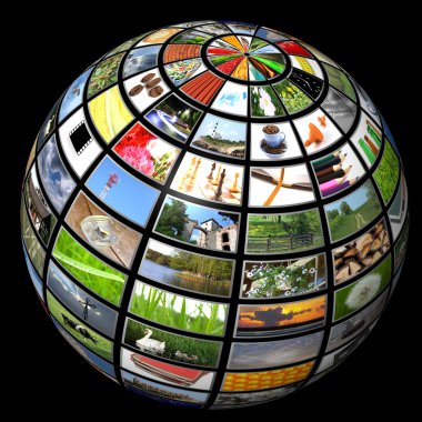 Multimedia sphere clipart