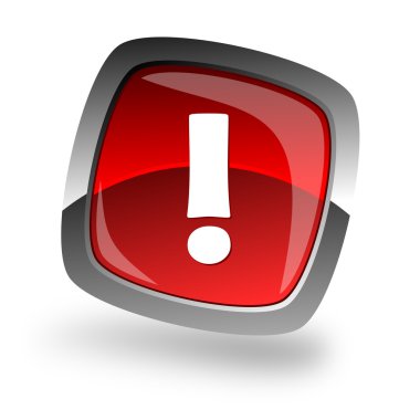 Warning internet button clipart