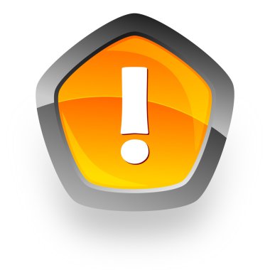 Warning internet button clipart