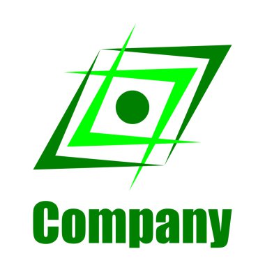 Green environmental company logo clipart