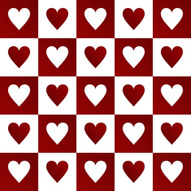 Valentines background with hearts clipart