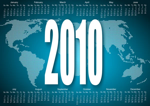 2010 年カレンダー — ストック写真