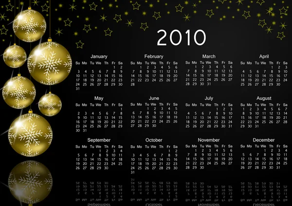 Kalendář 2010 — Stock fotografie