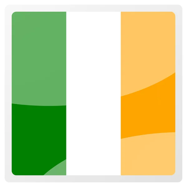 Ιρλανδικό τετράγωνο aqua κουμπί — Φωτογραφία Αρχείου