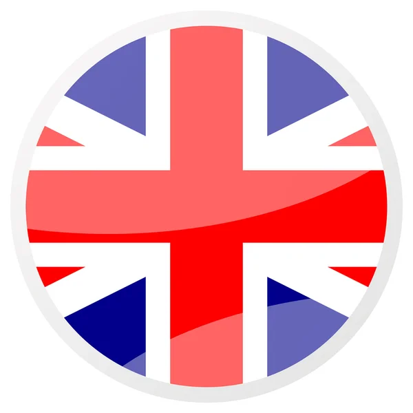 Wielka Brytania okrągły przycisk aqua — Zdjęcie stockowe