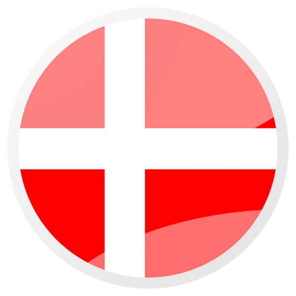 Danish round aqua button — Stock Photo, Image