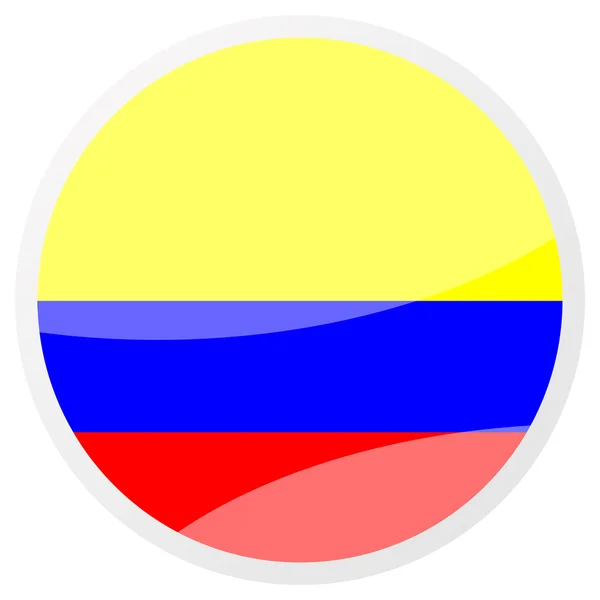 Columbian round aqua button — Stock Photo, Image