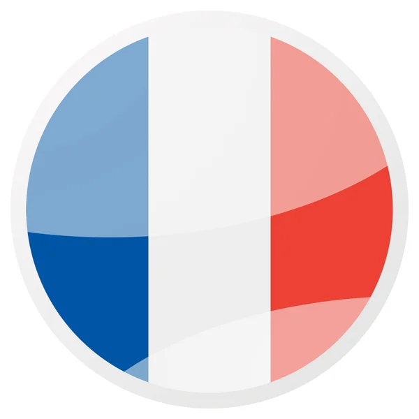 Franska runda aqua-knappen — Stockfoto