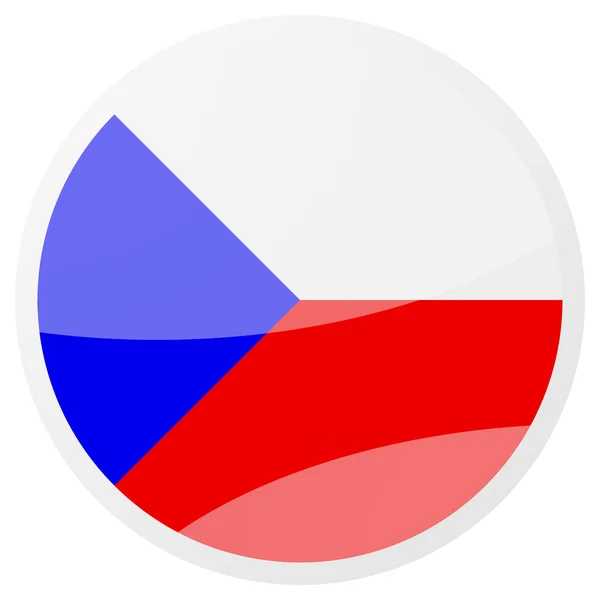 チェコの丸いアクア ボタン — ストック写真