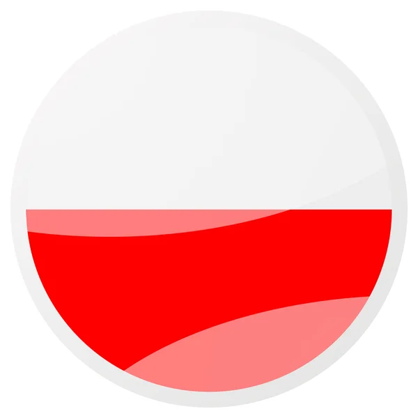 Botão aqua redondo polonês — Fotografia de Stock