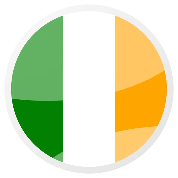 爱尔兰圆浅绿色按钮 — 图库照片