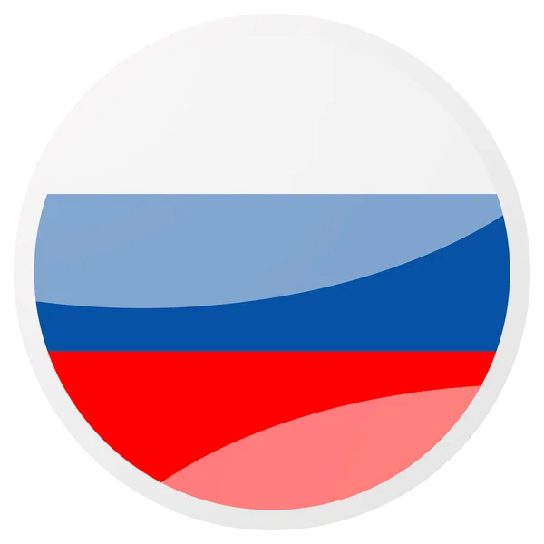 Russian round aqua button — Stockfoto