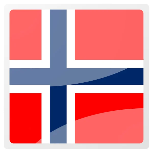 Norwegian aqua button — Stock Photo, Image