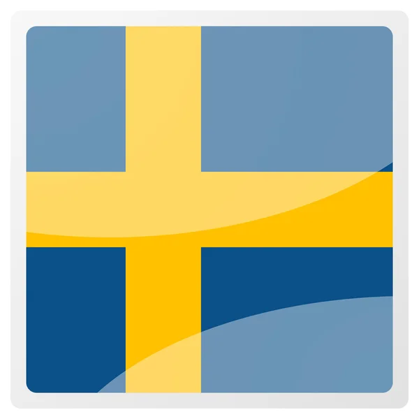Swedish round aqua button — Stock Photo, Image