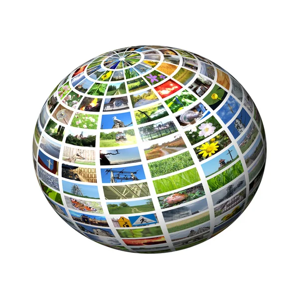 Multimediální koule — Stock fotografie