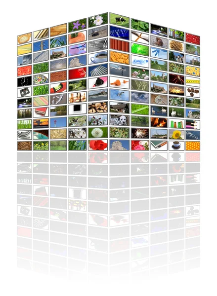 Cubo multimediale — Foto Stock