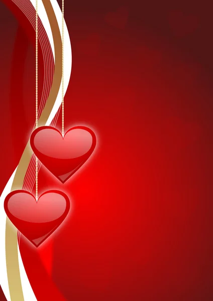 Valentines background with hearts — Stock Photo, Image