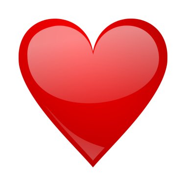 Red heart clipart