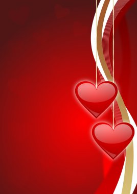 Valentines background with hearts clipart