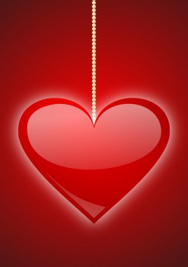 Valentines background with heart clipart