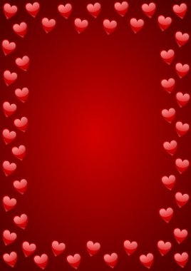 Valentines background with hearts clipart