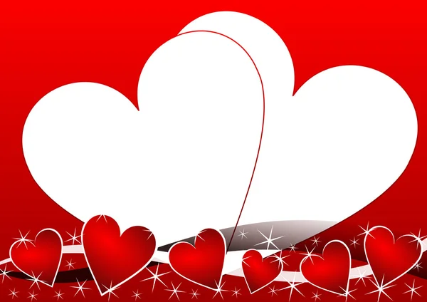 Валентинки фон с сердцами — стоковое фото