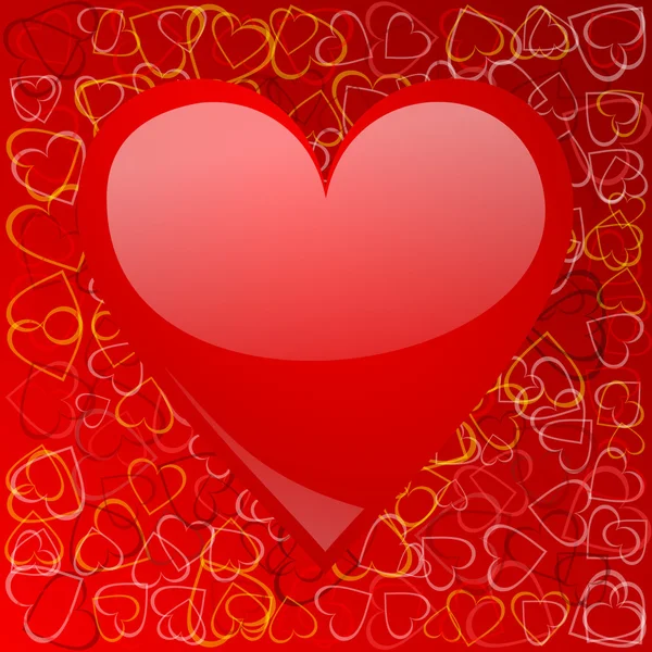 Valentinky pozadí se srdcem — Stock fotografie