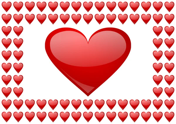 Valentines fondo con corazones —  Fotos de Stock