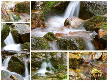 Mountain spring collage clipart