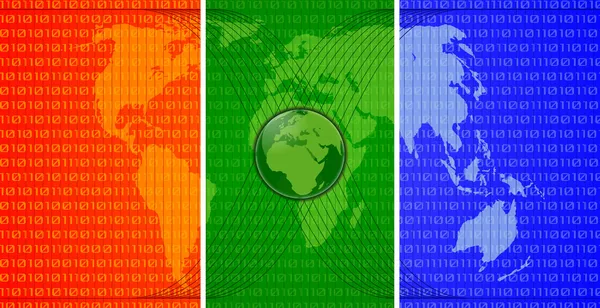 Drei Farben digitale Welt — Stockfoto