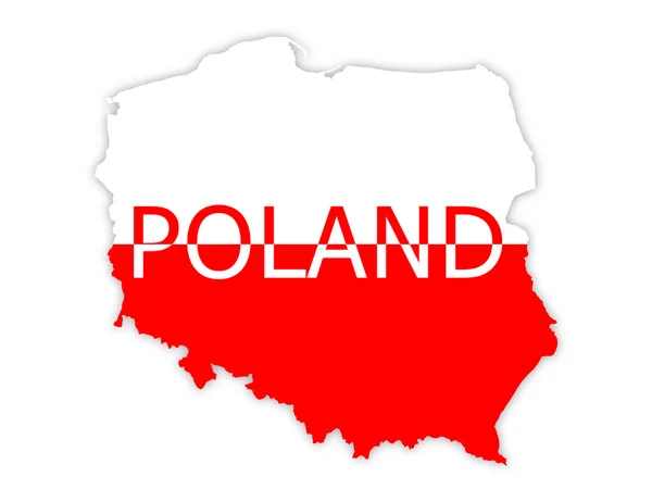 Χάρτης της Πολωνίας — Φωτογραφία Αρχείου