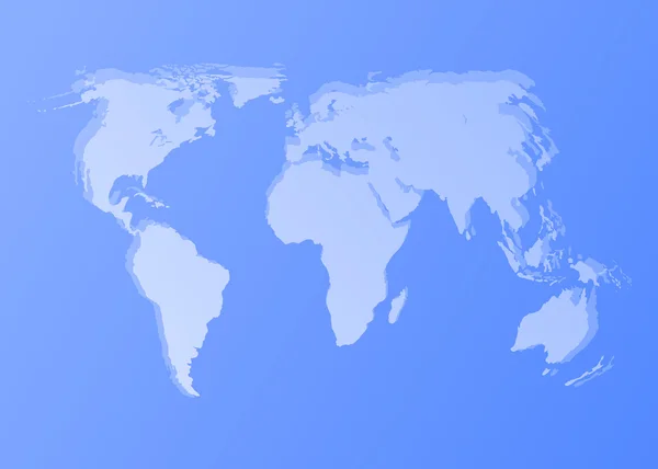 Mappa del mondo blu — Foto Stock