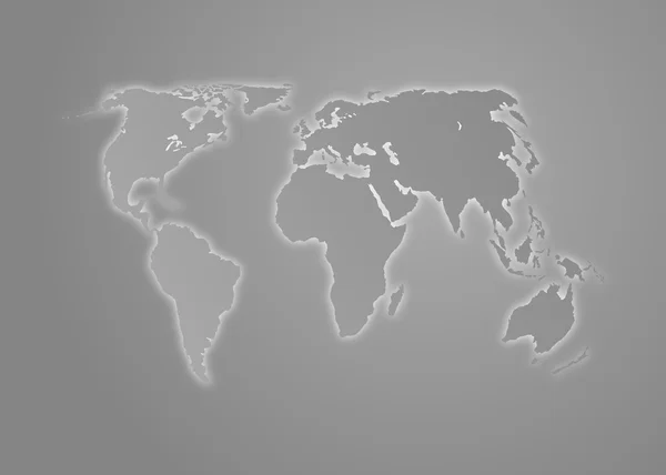 Mapa světa červená — Stock fotografie