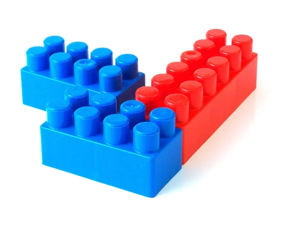 stock image Plastic toy bricks