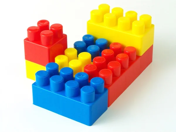 stock image Plastic toy bricks