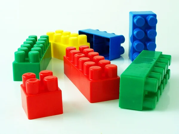 stock image Plastic toy bricks