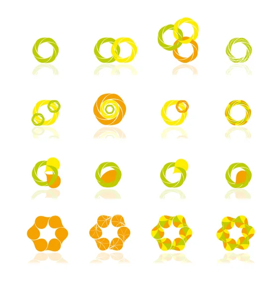 Différents symboles abstraits pour la conception — Image vectorielle