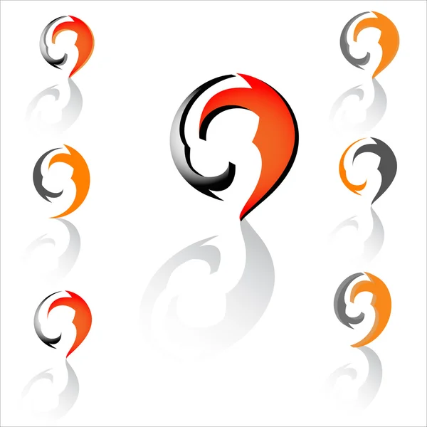 Logo símbolos abstractos para el diseño — Archivo Imágenes Vectoriales