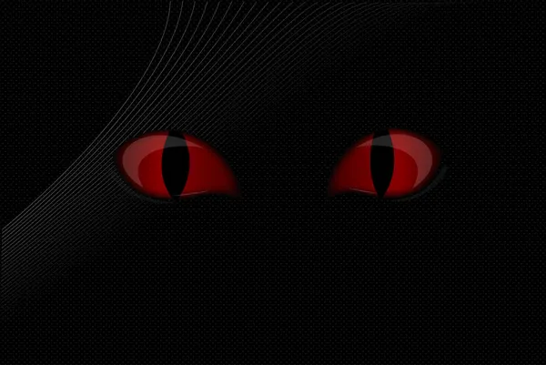 Occhi di gatto in buio — Vettoriale Stock