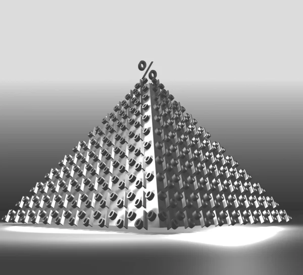 Percentuale di sfondo piramide — Foto Stock