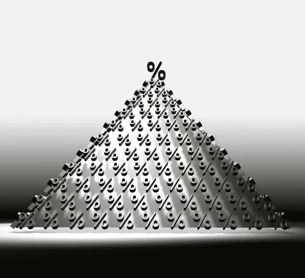 Percentagem de fundo pirâmide — Fotografia de Stock