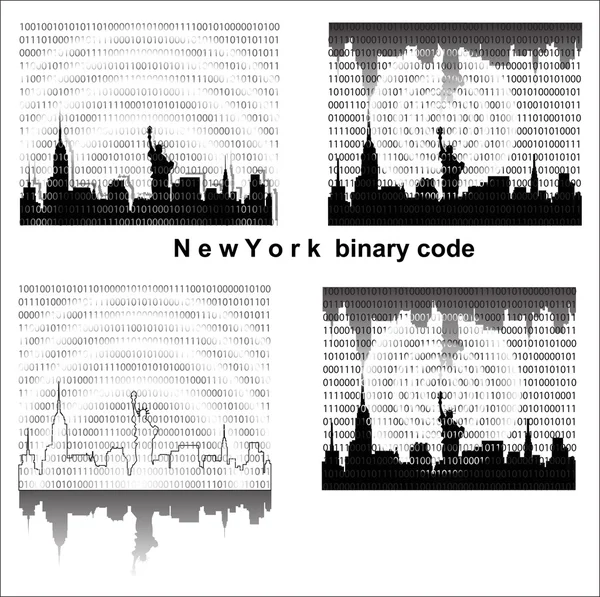 Naw york binär kod — Stock vektor