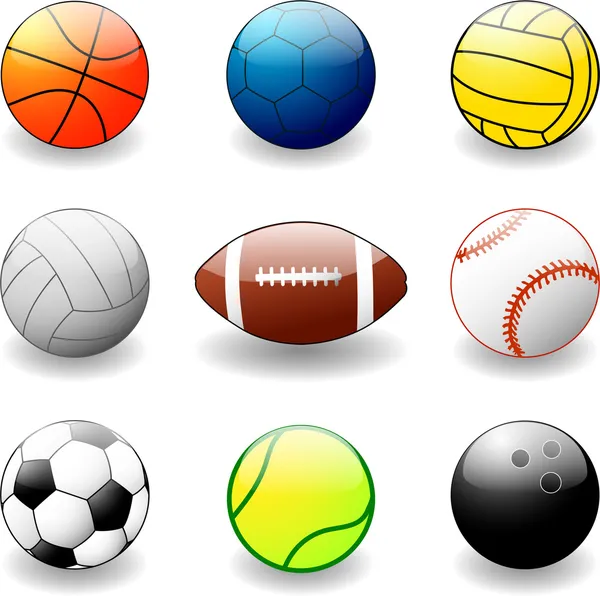 Sportowe piłki — Wektor stockowy