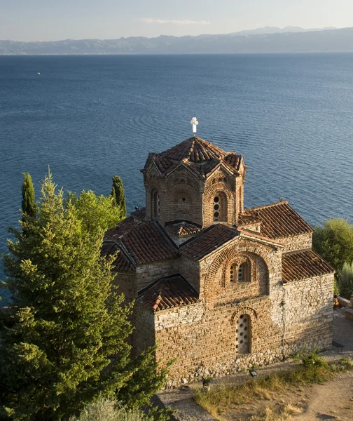 Санкт Йован Kaneo, Охридське озеро — стокове фото