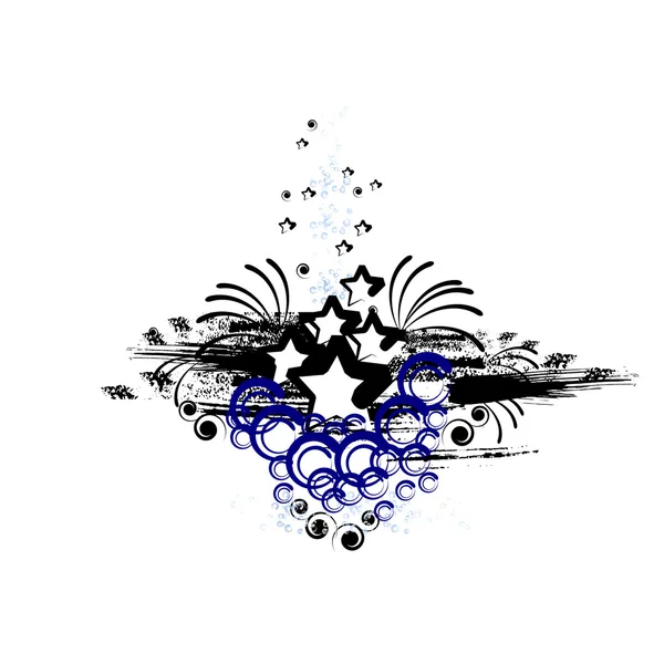 Fond floral vectoriel grunge — Image vectorielle