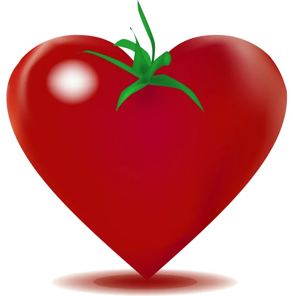 Tomato heart — Stock Vector