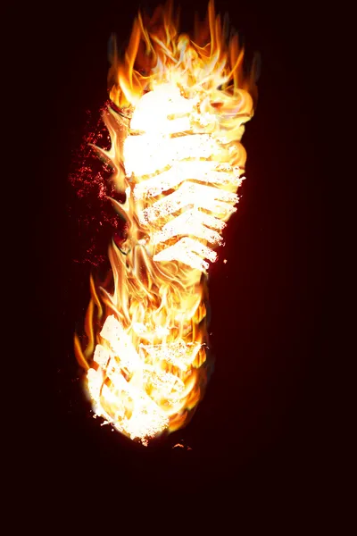 火のトレース — ストック写真