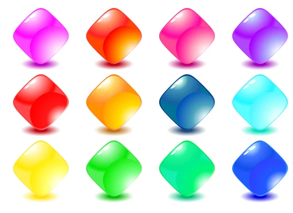 Σετ πολύχρωμα κουμπιά — Διανυσματικό Αρχείο